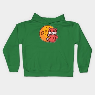 Cute Shiba Inu Coin To the Moon Crypto Gift Kids Hoodie